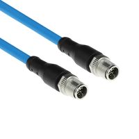 ACT SC4971 Industriële Sensor Kabel | M12X 8-Polig male - M12X 8-Polig male | Superflex | SF/UTP TPE Kabel | Afgeschermd | IP67 | 3 meter