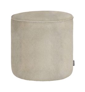 WOOOD Poef 'Sara' Hoog, Teddy, kleur Off White