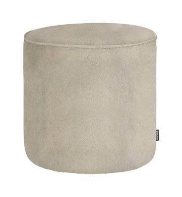 WOOOD Poef 'Sara' Hoog, Teddy, kleur Off White