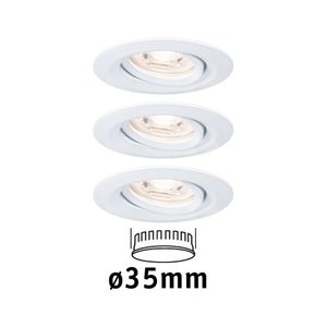 Paulmann 94293 EBL Nova mini Coin LED-inbouwlamp Set van 3 stuks LED 4 W Wit