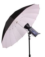 BRESSER SM-14 Jumbo Paraplu 180 cm zwart/wit - thumbnail