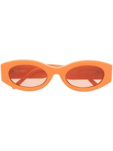 Linda Farrow x The Attico lunettes de soleil Berta à monture rectangulaire - Orange