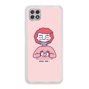 Hartje: Samsung Galaxy A22 4G Transparant Hoesje