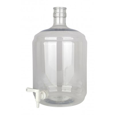 Gistingsfles pet 12 liter met kraan 5/16"-7/16"