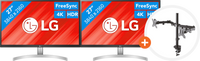 2x LG 27UL500 + NewStar FPMA-D550DBLACK