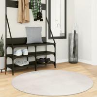 VidaXL Vloerkleed iza laagpolig scandinavisch ø 120 cm crèmekleurig
