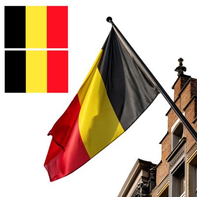 Vlag België - 2x - 90 x 150 cm - Belgische Vlaggen - België / Belgique