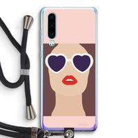 Red lips: Huawei P30 Transparant Hoesje met koord