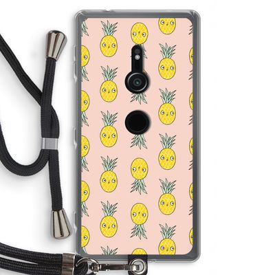 Ananas: Sony Xperia XZ2 Transparant Hoesje met koord