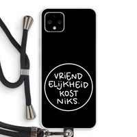 Vriendelijkheid: Pixel 4 XL Transparant Hoesje met koord