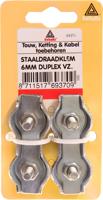Staaldr.klem duplx verz 6mm 2s - Deltafix