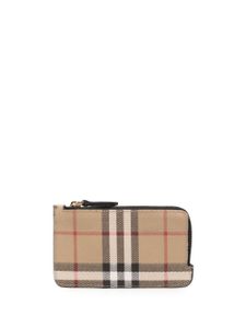 Burberry portefeuille compact à motif Vintage Check - Tons neutres