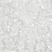 Creativ Company Facet kralen, afm 3x4 mm, gatgrootte 0,8 mm, kristal, 100 stuk/ 1 doos