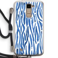 Blauwe nerven: LG K10 (2016) Transparant Hoesje met koord