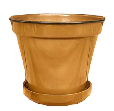 Pot met rand Geel L 30x32cm - Buitengewoon de boet