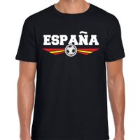 Spanje / Espana landen / voetbal shirt met wapen in de kleuren van de Spaanse vlag zwart voor heren 2XL  -