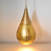 Filigrain hanglamp &apos;Marian&apos; E14 fitting goud oosterse hanglamp 21 cm