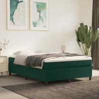 Boxspring bed 140x200 cm fluweel donkergroen
