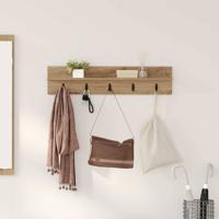 Wandgemonteerde kapstok met plank Wandgemonteerd artisanaal eikenkleurig