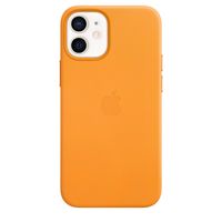 Apple origineel Leather MagSafe Case iPhone 12 Mini California Poppy - MHK63ZM/A - thumbnail