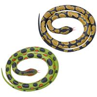 Setje van 2x rubberen nep slangen - namaak slangen - van 117 cm - Anaconda en konings python