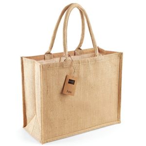 Jute boodschappentas/shopper naturel 42 x 33 x 19 cm