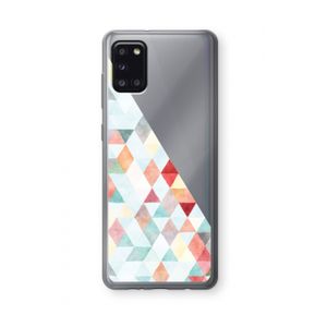 Gekleurde driehoekjes pastel: Samsung Galaxy A31 Transparant Hoesje