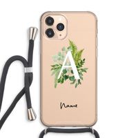 Green Brush: iPhone 11 Pro Max Transparant Hoesje met koord