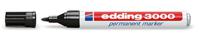 Edding permanent marker 3000 zwart, op blister