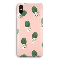 Cactusprint roze: iPhone Xs Volledig Geprint Hoesje