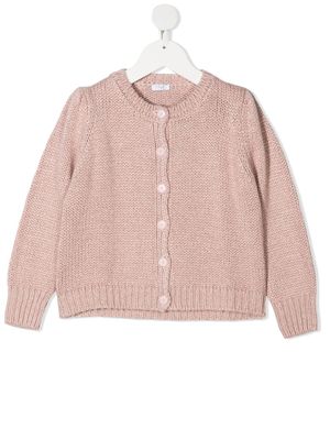 Il Gufo cardigan à bords nervurés - Rose