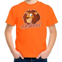 Oranje fan shirt / kleding Holland leeuw voor Koningsdag / EK / WK voor kinderen XL (158-164)  -