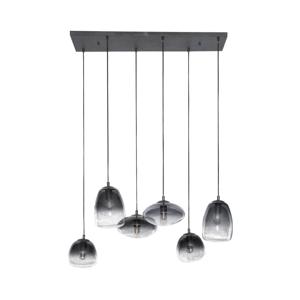 Giga Meubel - Hanglamp Mix Glas - 6-Lichts - 150x95x40cm - Industrieel