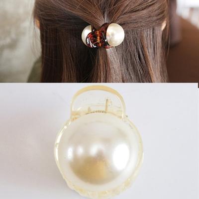 Meisjes parel mini haar klauw vrouwen haar krab haar claws make-up wassen tool haaraccessoires (Champagne)