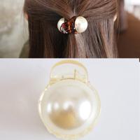 Meisjes parel mini haar klauw vrouwen haar krab haar claws make-up wassen tool haaraccessoires (Champagne)