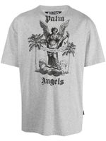 Palm Angels t-shirt University à logo imprimé - Gris