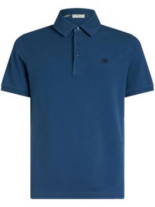 ETRO polo piqué à logo brodé - Bleu