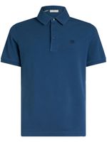 ETRO logo-embroidered piqué polo shirt - Bleu - thumbnail