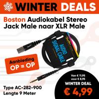 Boston AC-282-900 Audiokabel Stereo Jack Male naar XLR Male 9 Meter - Aanbieding, op = op