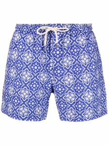 PENINSULA SWIMWEAR short de bain à imprimé graphique - Bleu