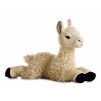 Aurora pluche Lama knuffel - creme wit - 30 cm - knuffels