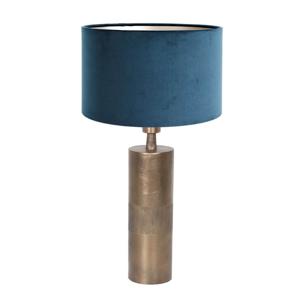 Steinhauer Chique schemerlamp Bassiste R met blauwe velours kap 3424BR