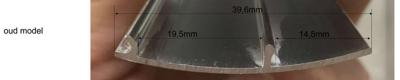 Xellanz aluminium afdekstrip 200cm wandprofiel type 1 (oud)