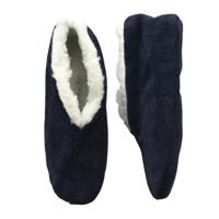 Bernardino - Spaanse kinder sloffen - donkerblauw - Gevoerd - Suede/wol - De enige echte
