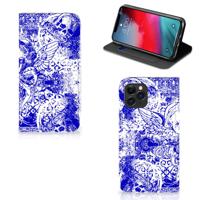 Mobiel BookCase Apple iPhone 11 Pro Angel Skull Blauw