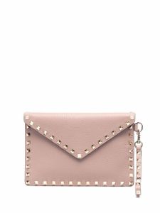 Valentino Garavani pochette à rabat Rockstud - Tons neutres