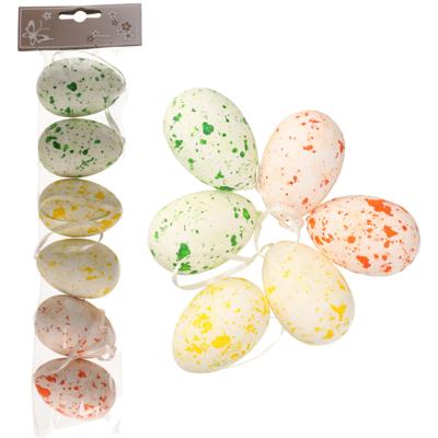 Decoratie paaseieren met spetters - 18x stuks - Paasversiering - Pasen - kunststof