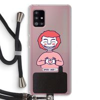 Hartje: Samsung Galaxy A51 5G Transparant Hoesje met koord