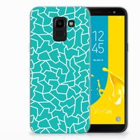 Samsung Galaxy J6 2018 Hoesje maken Cracks Blue