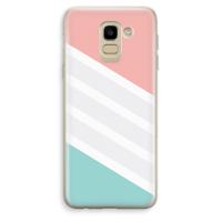 Strepen pastel: Samsung Galaxy J6 (2018) Transparant Hoesje - thumbnail